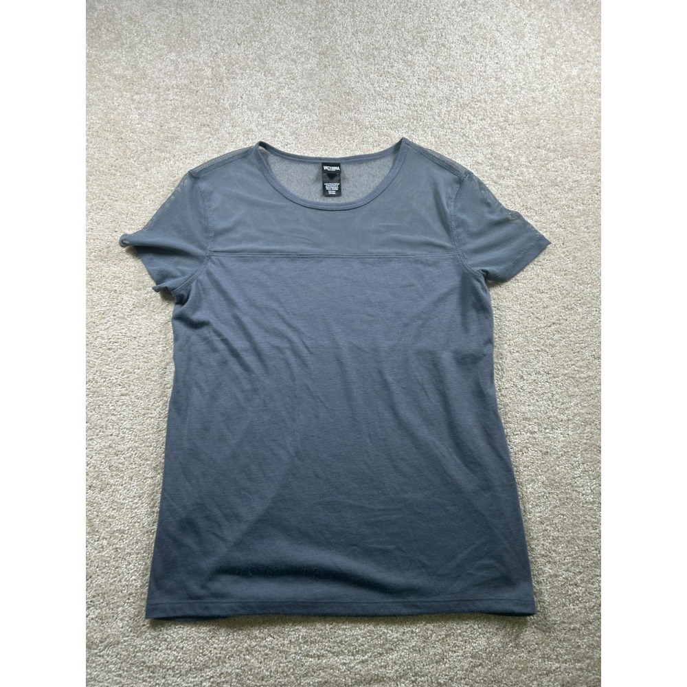 Victoria Sport Womens Mesh Panel‎ T-Shirt Gray S